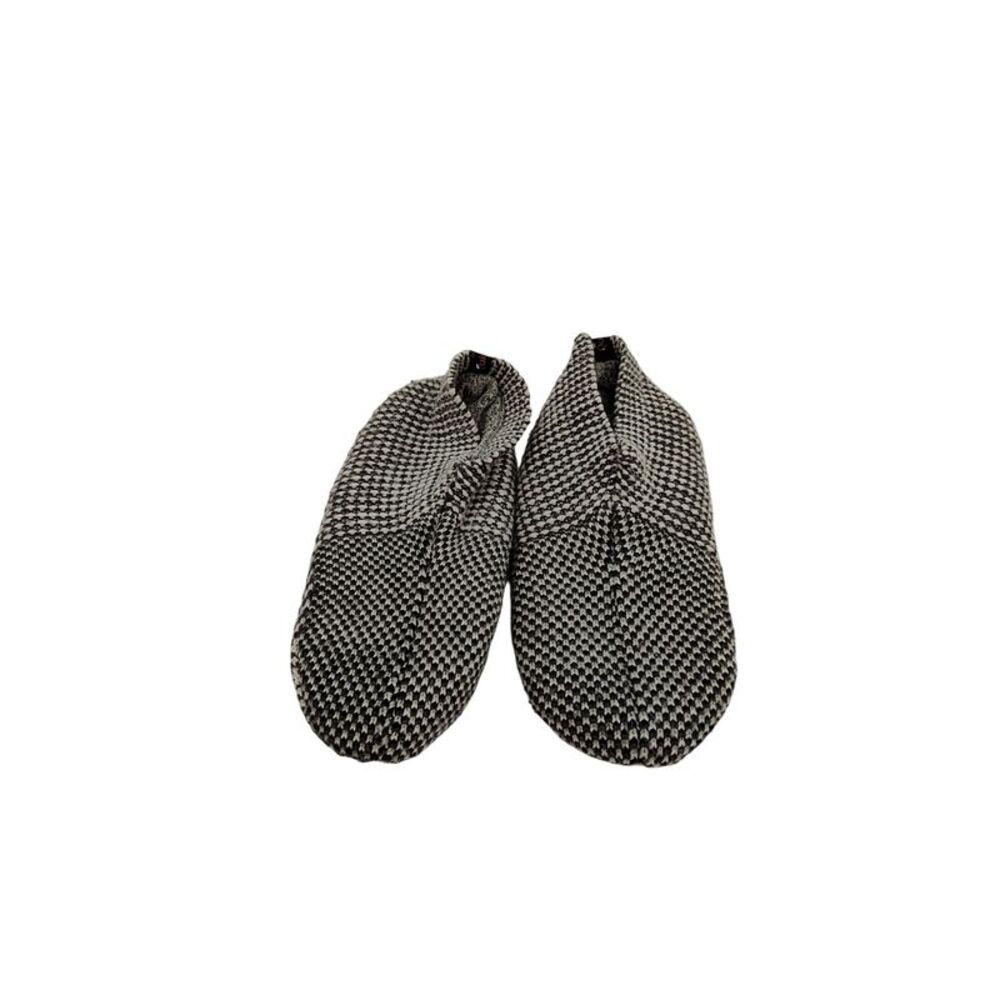 Quince Fleece Lined Gripper Slippers Gray Shoes One Size